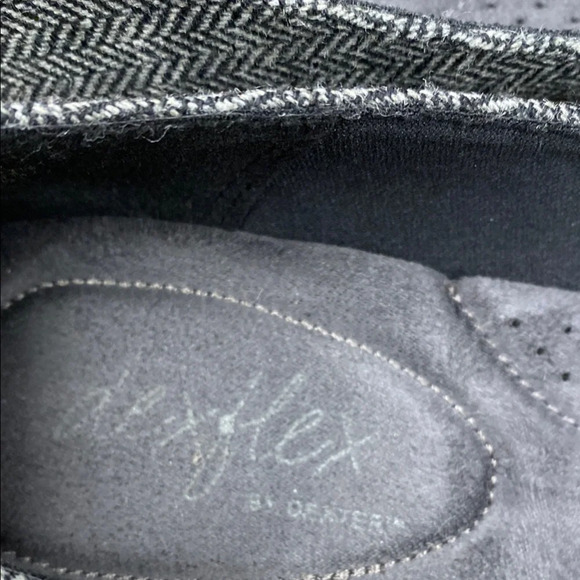 Dexflex by Dexter Heeled Comfort Shoe Gray Herringbone Women's Size 9 - Picture 5 of 7